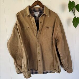 Carhartt Tan Corduroy Lightweight Shirt Jacket